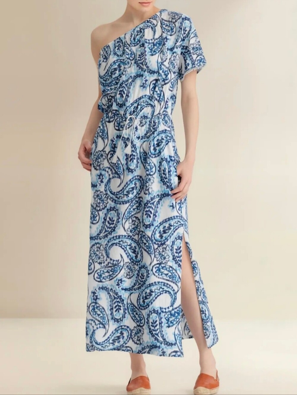 Ralph Lauren | 💯Cotton One Shoulder Dress